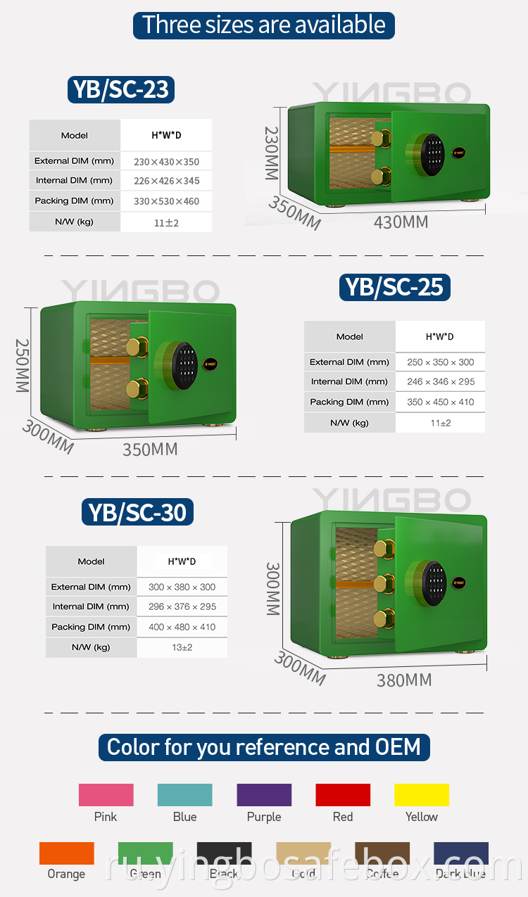 colourful safe box